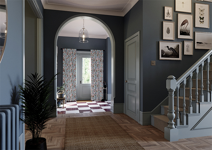 Bouquet Velvet, Cornflower - Made to Measure Curtain - Image 7